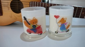candles with guitar